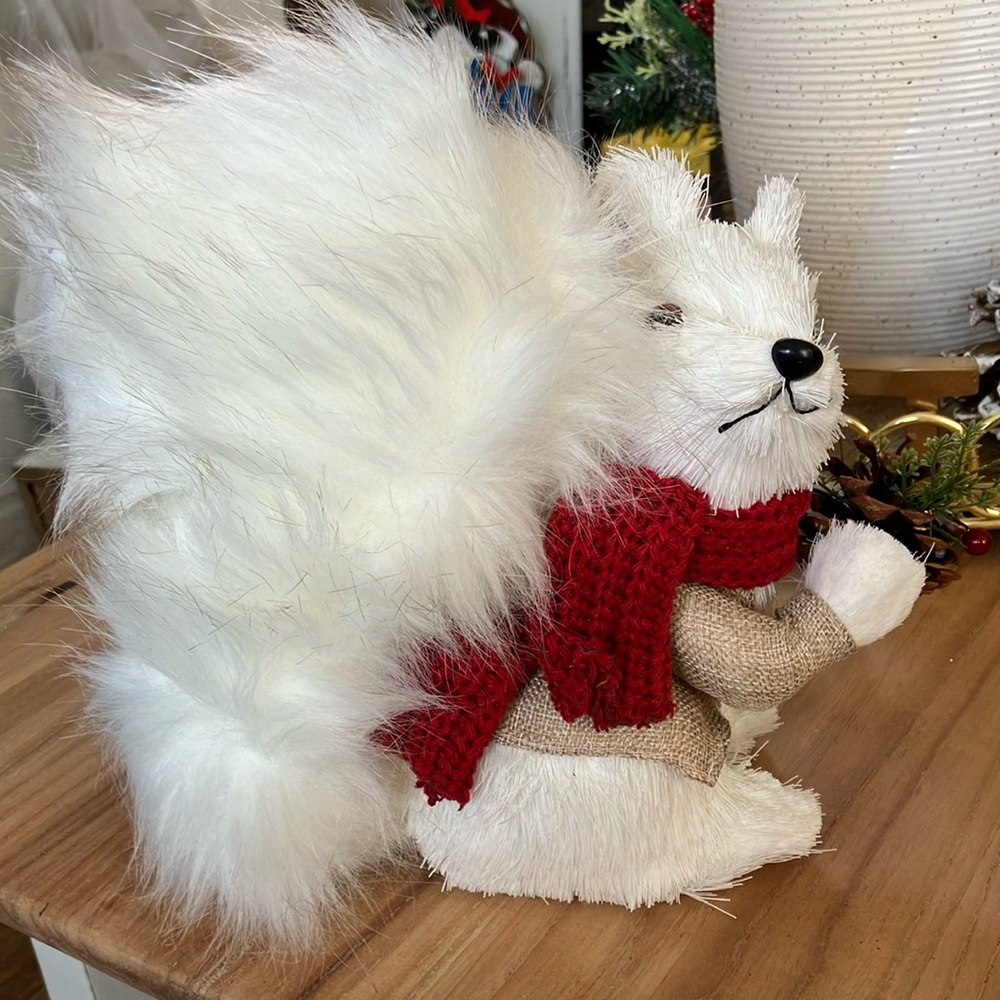 Christmas snowy squirrel decoration